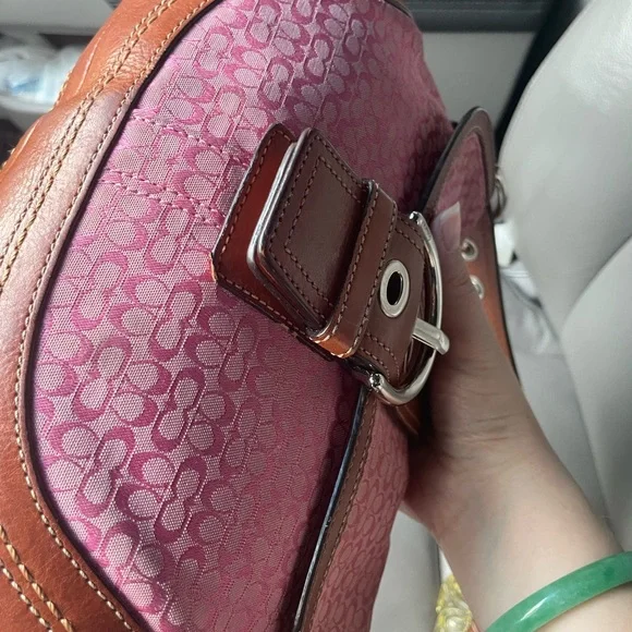 Rare Pink and Brown Coach SoHo - Picture 10 of 13